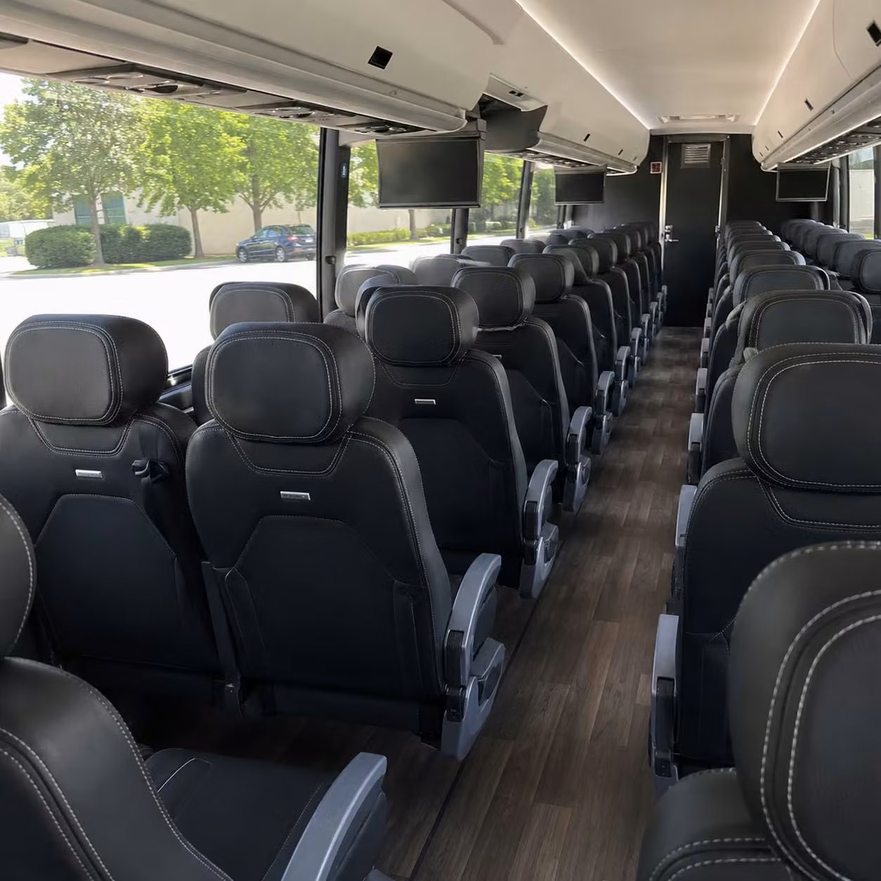 56 passenger charter bus interior